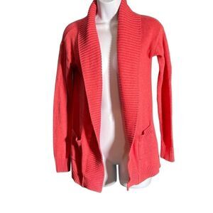 Aeropostale Coral Open Front Cardigan Sweater | Size Small